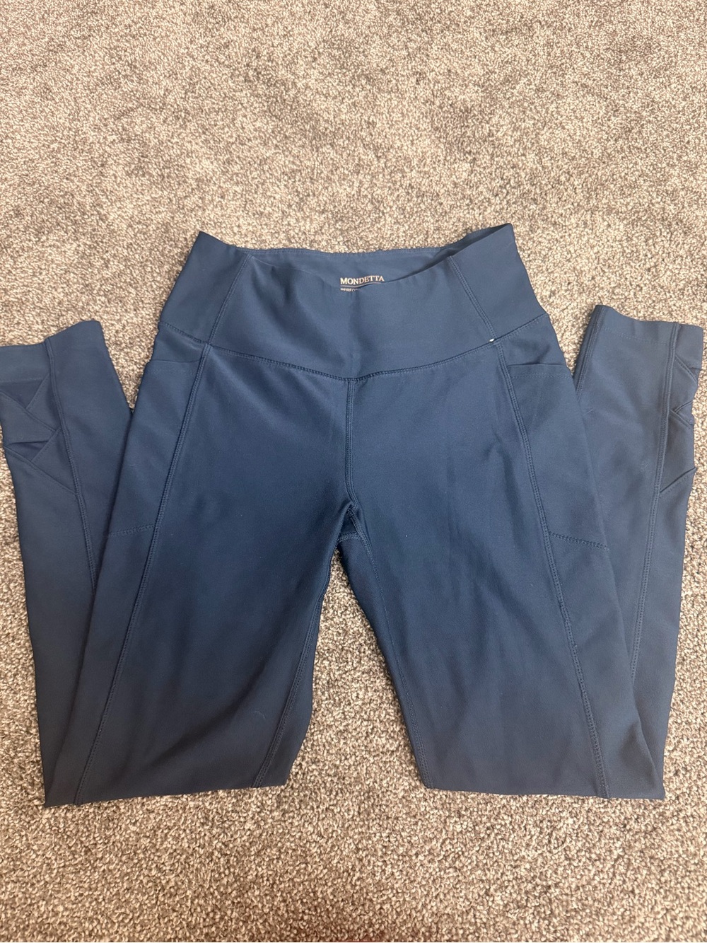 Mondetta Black Activewear Leggings with Gold Logo